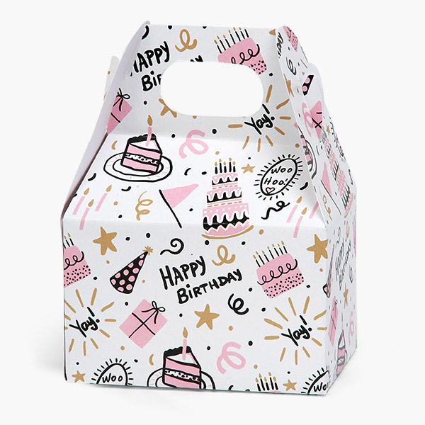Birthday Icons Mini Gable Box, 4x2.5x2.5", 6 Pack