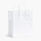 White Kraft Paper Shopping Bags, Bistro 10x7x12",250 Pack-thumbnail