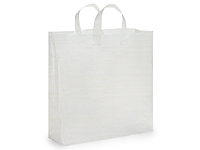 Clear Frosted Plastic Gift Bags, Regal 13x8x16, 25 Pack, 3 Mil