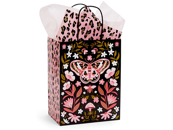 Butterfly Leopard Gift Bags, Cub 8x4.75x10", 250 Pack