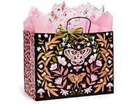 Timeless Floral Black Gift Bag, Rose 5.5x3.25x8.5, 250 Pack