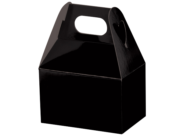 Black Mini Gable Box, 4x2.5x2.5", 6 Pack