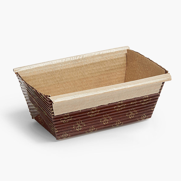 Baking Loaf Pan Small Brown 4x2x2", 720 Pack