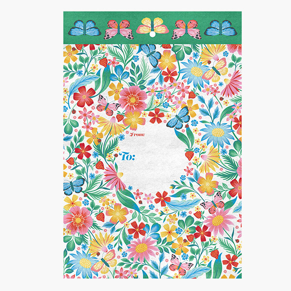 Happy Wildflowers Large Padded Envelopes, 11x15.5x.5", 60 pack