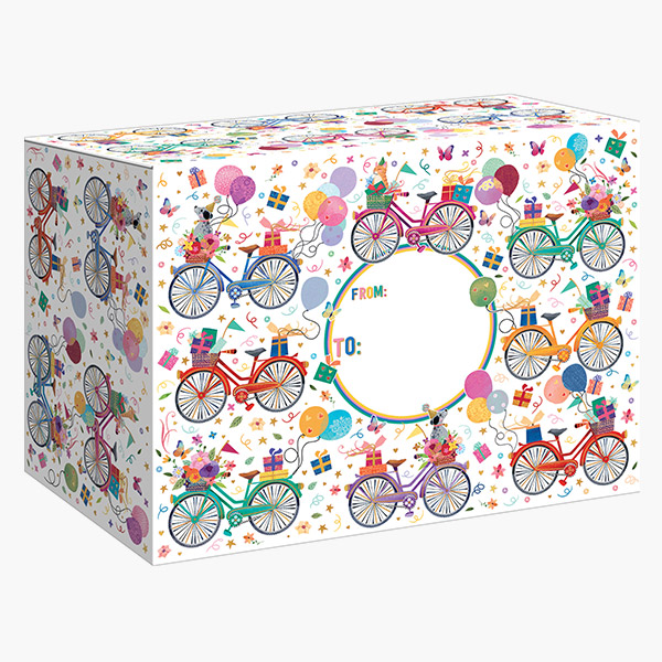 Birthday Bicycles Medium Mailing Boxes, 12x9x6", 42 pack