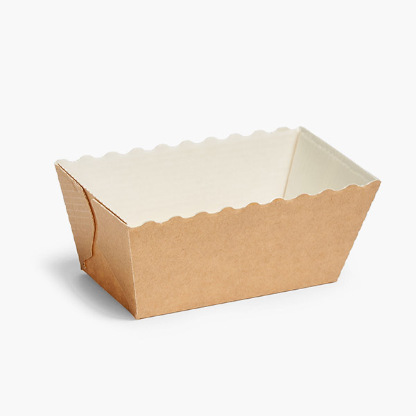 Baking Mini Loaf Pan Beige 3-1/8x1-9/16x1-5/8", 500 Pack