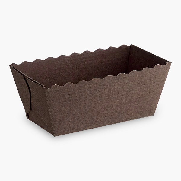 Baking Mini Loaf Pan Brown 3-1/8x1-9/16x1-5/8", 50 Pack