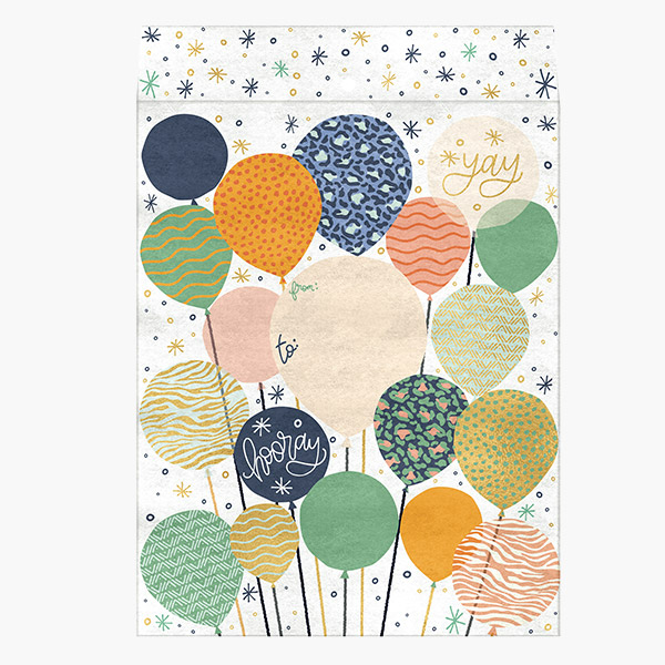 Party Balloons Medium Padded Envelopes, 9x12x.5", 60 pack
