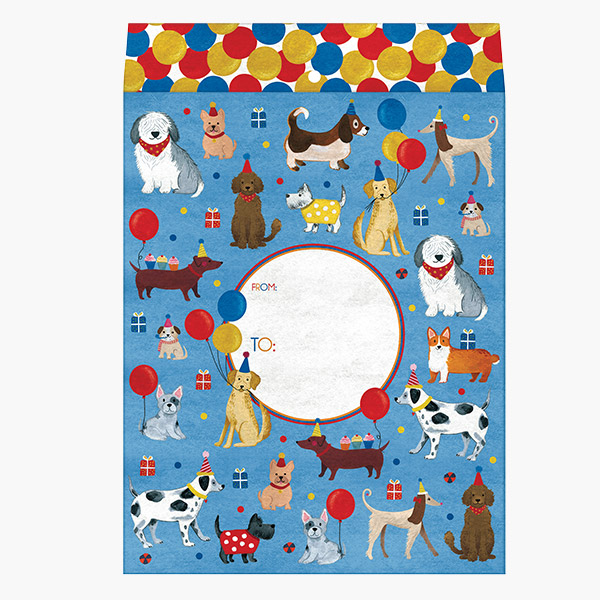 Party Dogs Medium Padded Mailing Envelopes, 9x12x.5", 60 pack