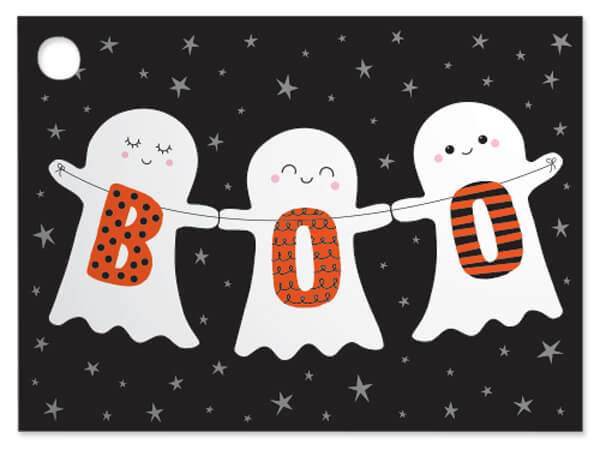 Boo Ghosts Theme Gift Card, 3.75x2.75", 6 Pack
