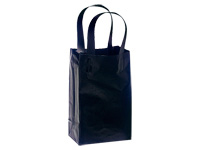 Black Plastic Gift Bags, Cub 8x4x10, 200 Pack, 3 mil