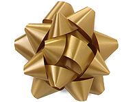 3-1/2 White Self Adhesive Star Gift Bows, 48 Pack