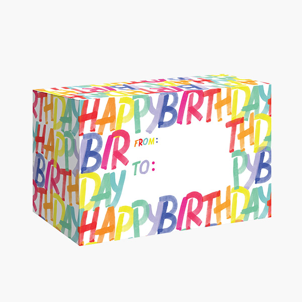 Rainbow Birthday Small Mailing Boxes, 9.5x6.5x4", 42 pack