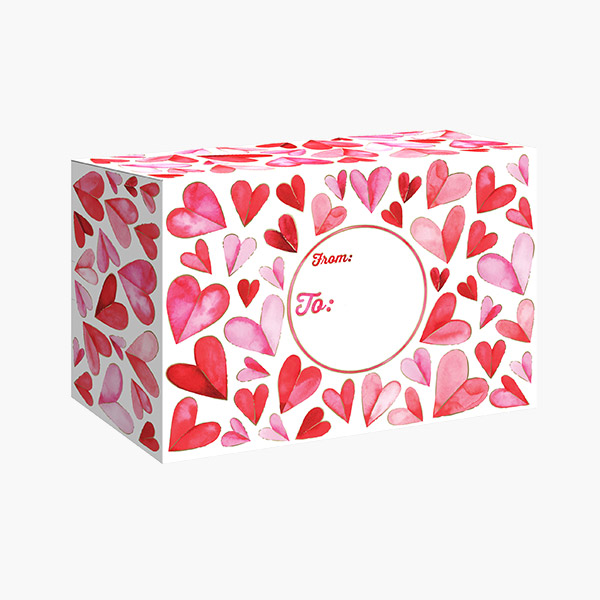 Folded Hearts Small Mailing Boxes, 9.5x6.5x4", 42 pack