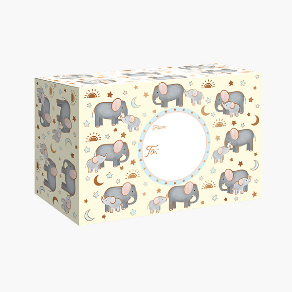 Baby Elephants Small Mailing Boxes, 9.5x6.5x4", 42 pack
