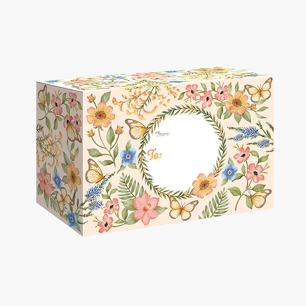 Butterfly Floral Small Mailing Boxes, 9.5x6.5x4", 42 pack