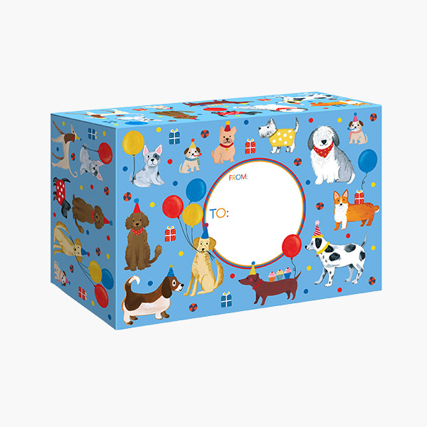 Party Dogs Small Mailing Boxes, 9.5x6.5x4", 42 pack
