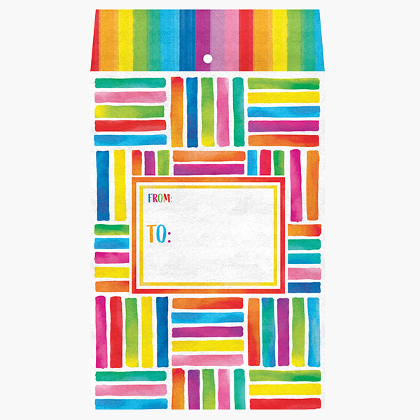 Colorful Lines Small Padded Mailing Envelopes, 6x9.5x.5", 60 pack