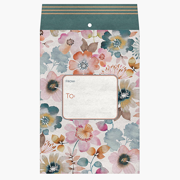 Painterly Petals Small Padded Envelopes, 6x9.5x.5", 60 pack
