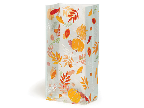 Blissful Fall Cello Treat Bags, 3.5x2x7.5", 100 Pack