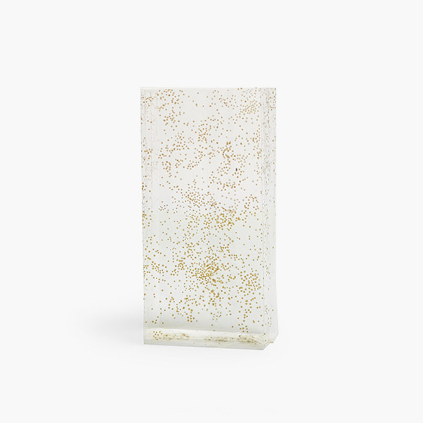 Gold Sprinkles Cello Bags, 3.5x2x7.75", 100 Pack