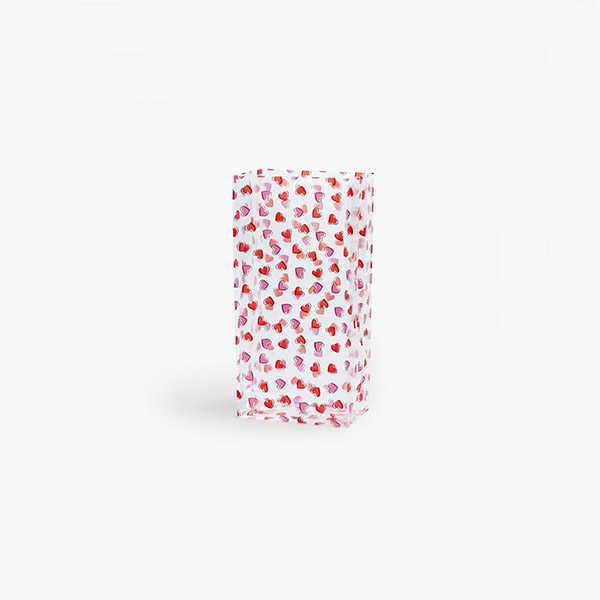 Scattered Hearts Cello Bags, 3.5x2x7.75", 100 Pack