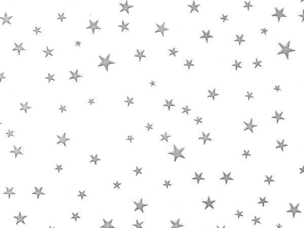 Silver Stars Cello Bags, 3.5x2x7.5", 100 Pack
