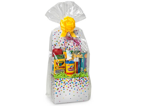 And Cellophane Bags For Baskets 9” X 20” Cellophane Gift Bags For Small Baskets