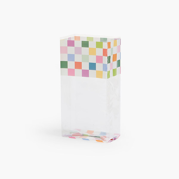 Color Block Cello Bags, 4x2.5x9.5", 100 Pack