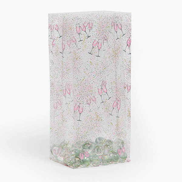 Celebration Cheers Cello Bags, 4x2.5x9.5", 100 Pack