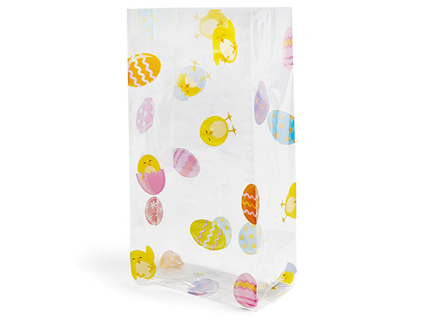 Easter Chicks Cello Bags, 4x2x9", 100 Pack