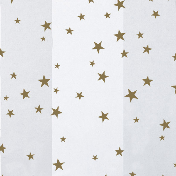Gold Stars Cello Bags, 4x2.5x9.5", 100 Pack