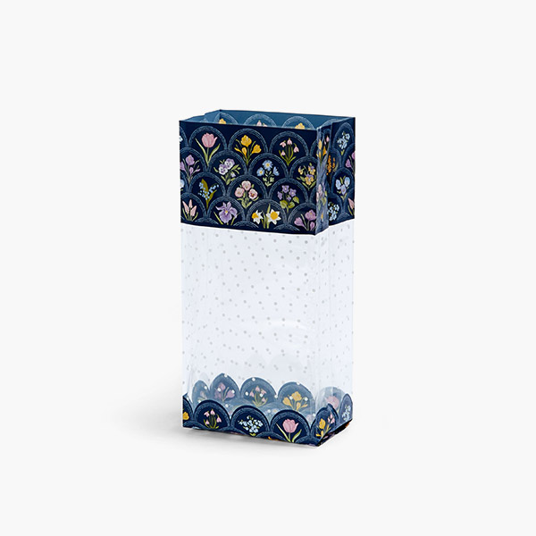 Vintage Floral Cello Bags, 4x2.5x9.5", 100 Pack