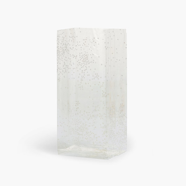 White Sprinkles Cello Bags, 4x2.5x9.5", 100 Pack