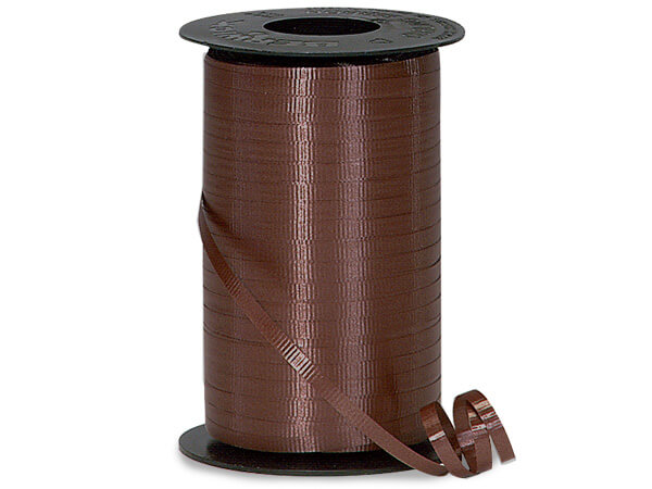 Chocolate Brown Curling Ribbon, 3/16"x500 yards
