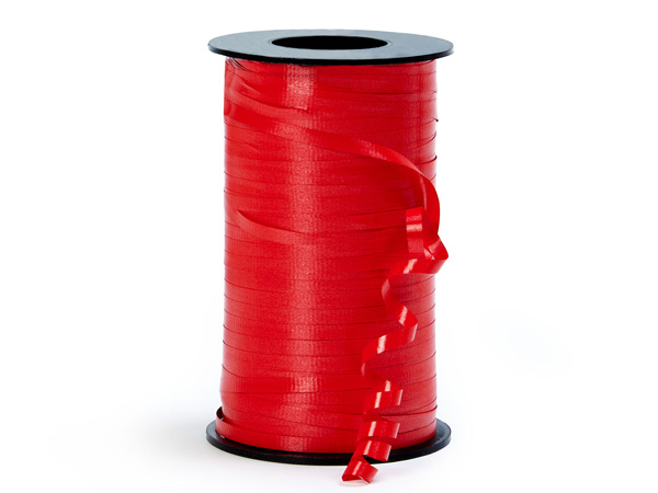 Hot Red Curling Ribbon, 3/16"x500 yards