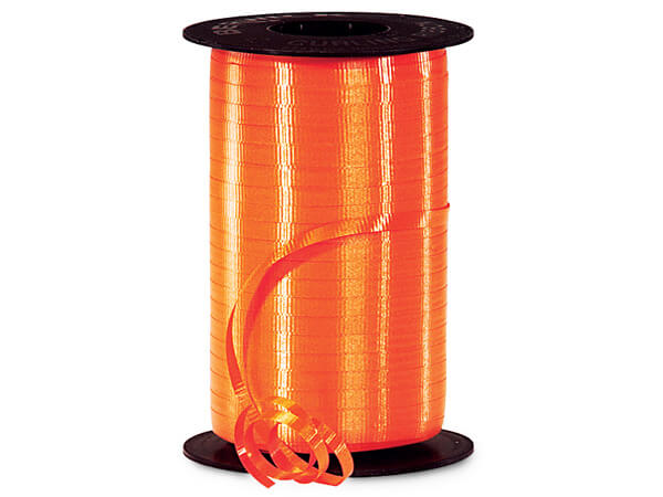 Tropical Orange Curling Ribbon, 3/16"x500 yards