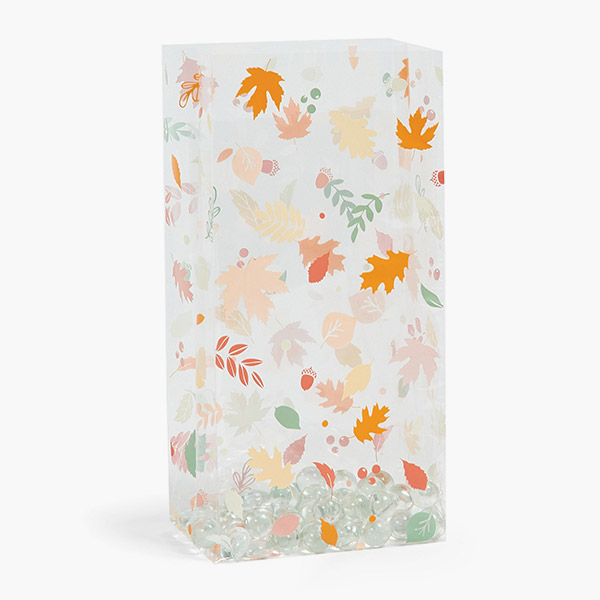 Autumn Leaves Cello Bags, 5x3x11.75", 100 Pack