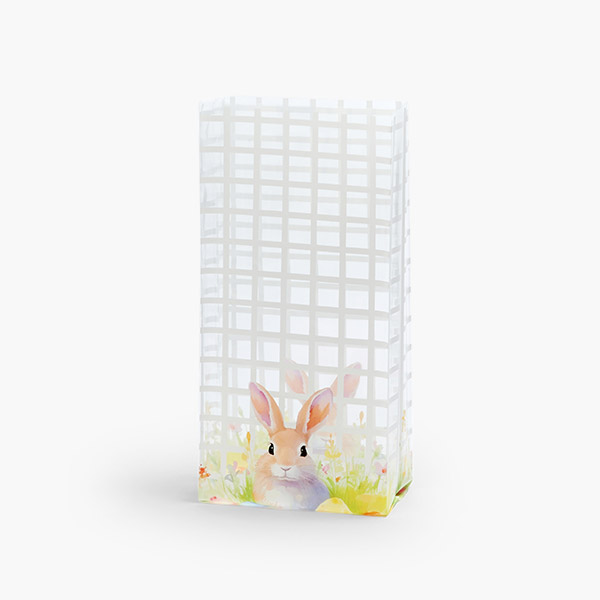 Bunny Plaid Cello Bags, 5x3x11.75", 100 Pack