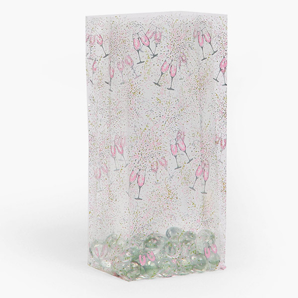 Celebration Cheers Cello Bags, 5x3x11.75", 100 Pack