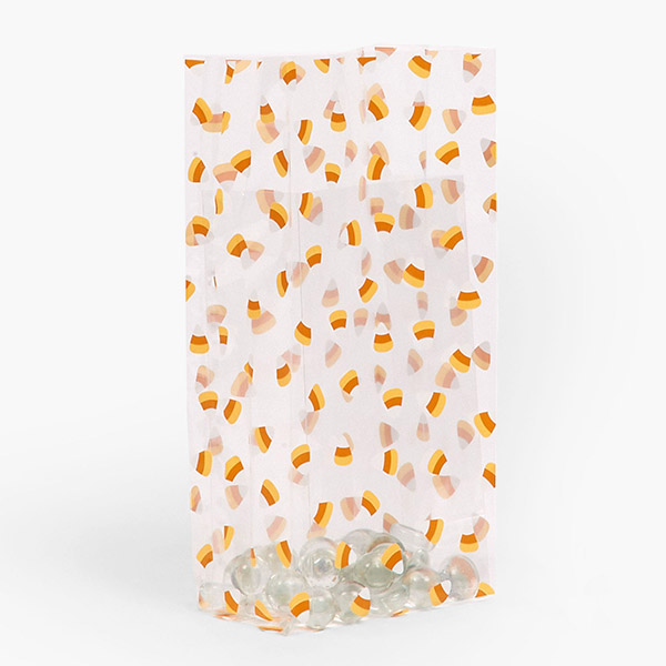 Candy Corn Cello Bags, 5x3x11.75", 100 Pack
