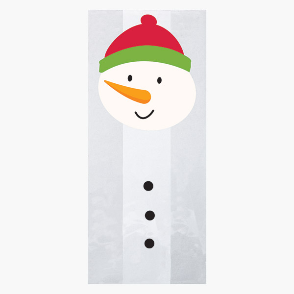 Snowman Cello Bags, 5x3x11.75", 100 Pack
