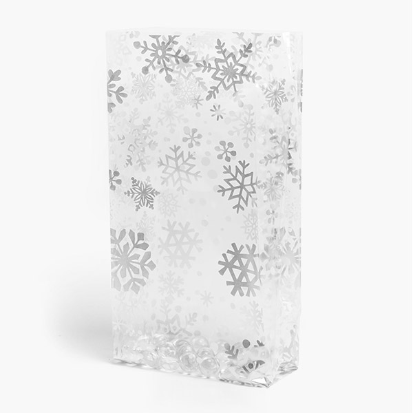 Winter Snowflake Cello Bags, 5x3x11.75", 100 Pack