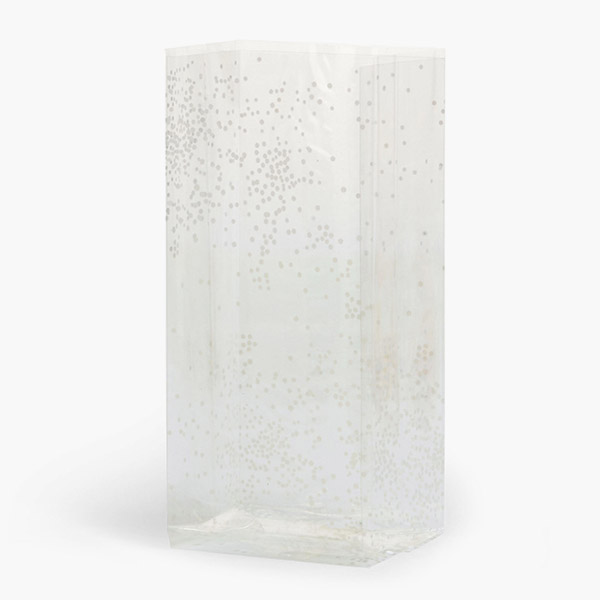 White Sprinkles Cello Bags, 5x3x11.75", 100 Pack