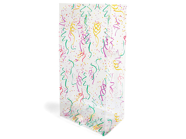 Party Confetti Cello Bags, 6x3.25x13.5", 100 Pack