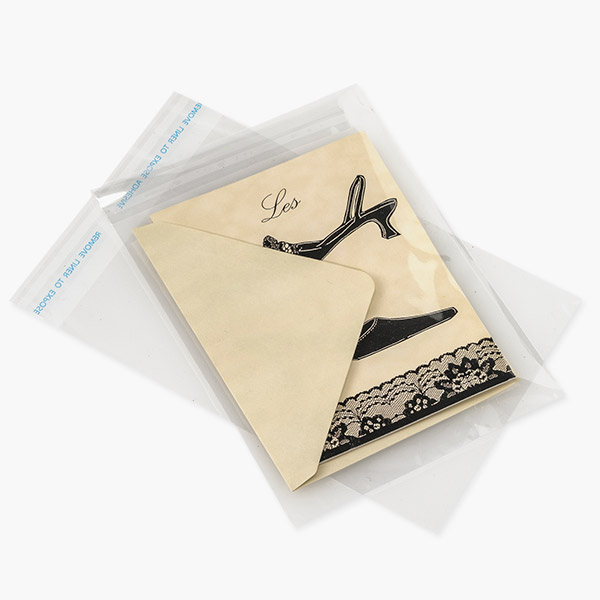 Clear Tape Resealable Cello Bags, 5.25x7.25", 1000 Pack