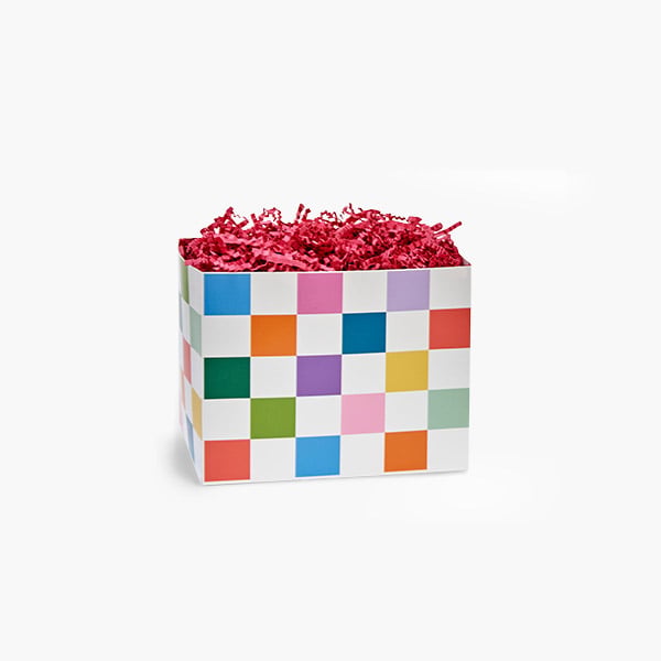 Color Block Basket Box, Small 6.75x4x5", 6 Pack