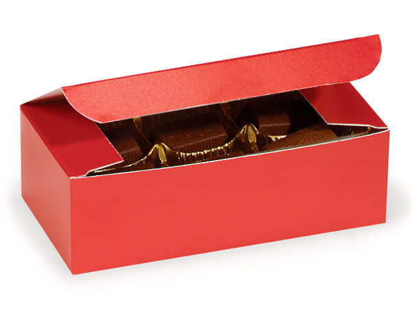 Red  Candy Boxes, 1/2 lb. 5.5x2.75x1.75", 100 Pack