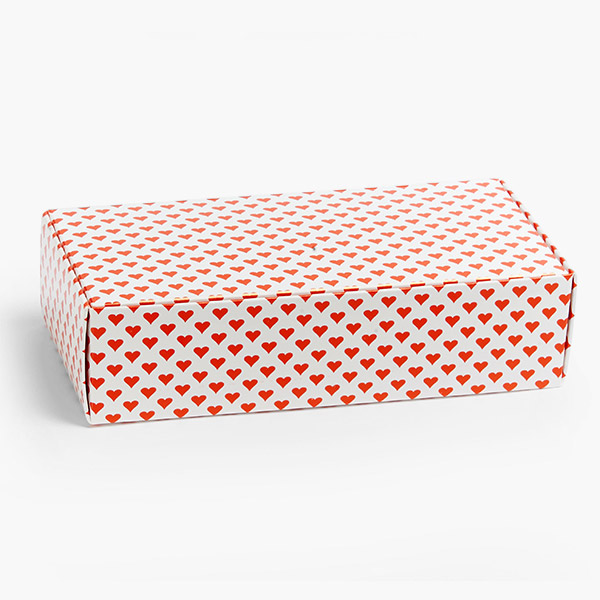 Red Heart 1 Pc. 1 LB Candy Box, 7-1/8 x 3-3/8 x 1-7/8", 50 Pk