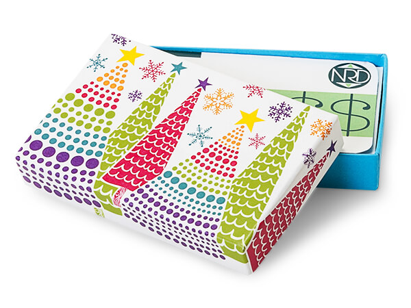 Bright Trees Gift Card Holder Box 3 7 16x2 3 16x9 16 Nashville Wraps